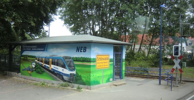 Ein interessanter Bahnhof auf dem Weg zur Gärtnerei Schlestein